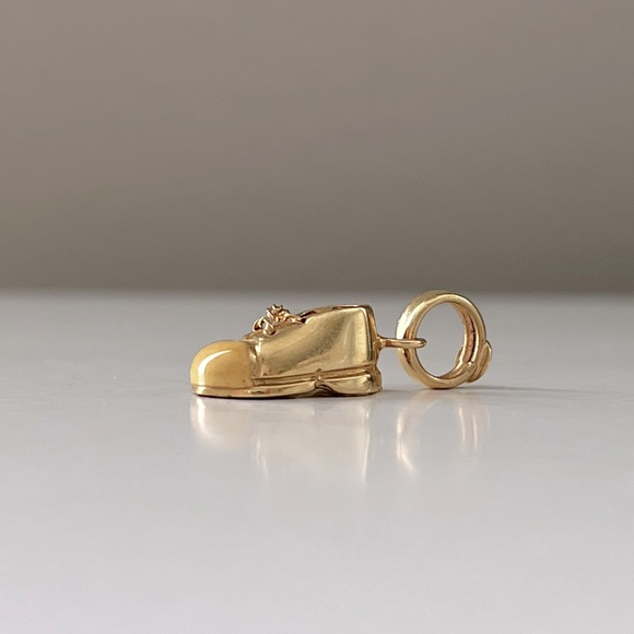 Jewelry Vintage 14k Gold Enamel Baby Shoe Charm Pendant Poshmark